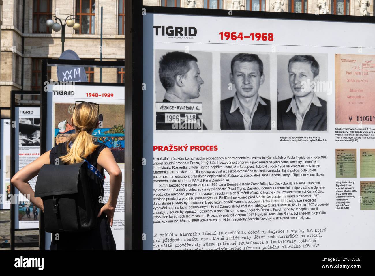 Praga, Repubblica Ceca. 2 settembre 2024. Inaugurazione della mostra sulla vita, il lavoro e la creazione del giornalista e politico Pavel Tigrid a Praga, Repubblica Ceca, 2 settembre 2024. Crediti: Michaela Rihova/CTK Photo/Alamy Live News Foto Stock