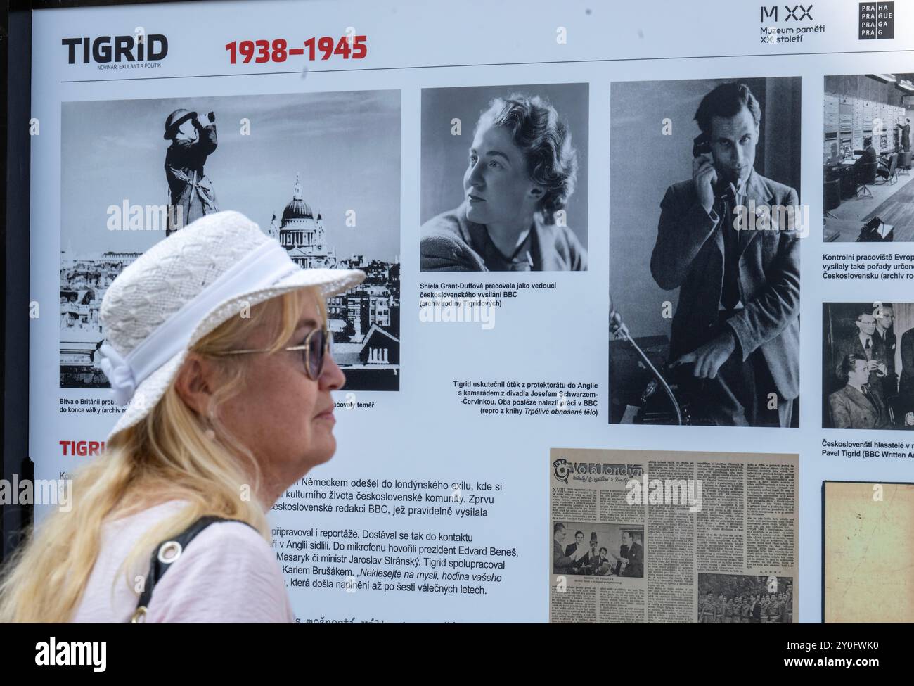 Praga, Repubblica Ceca. 2 settembre 2024. Inaugurazione della mostra sulla vita, il lavoro e la creazione del giornalista e politico Pavel Tigrid a Praga, Repubblica Ceca, 2 settembre 2024. Crediti: Michaela Rihova/CTK Photo/Alamy Live News Foto Stock