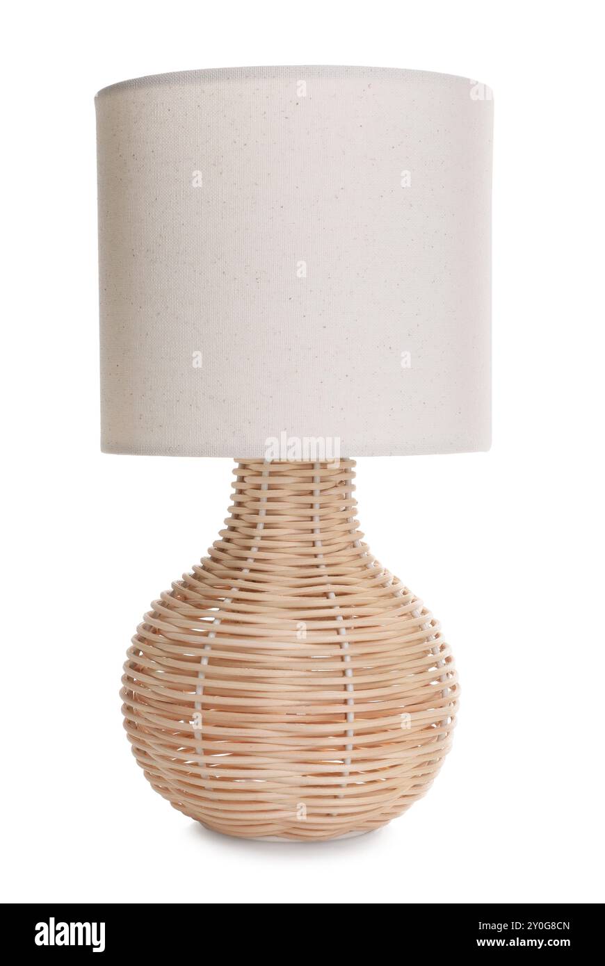 Elegante lampada da notte isolata in bianco Foto Stock