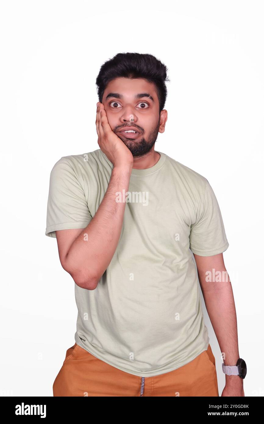 Immagine stock di Boy Thinking Portrait esente da diritti d'autore Foto Stock