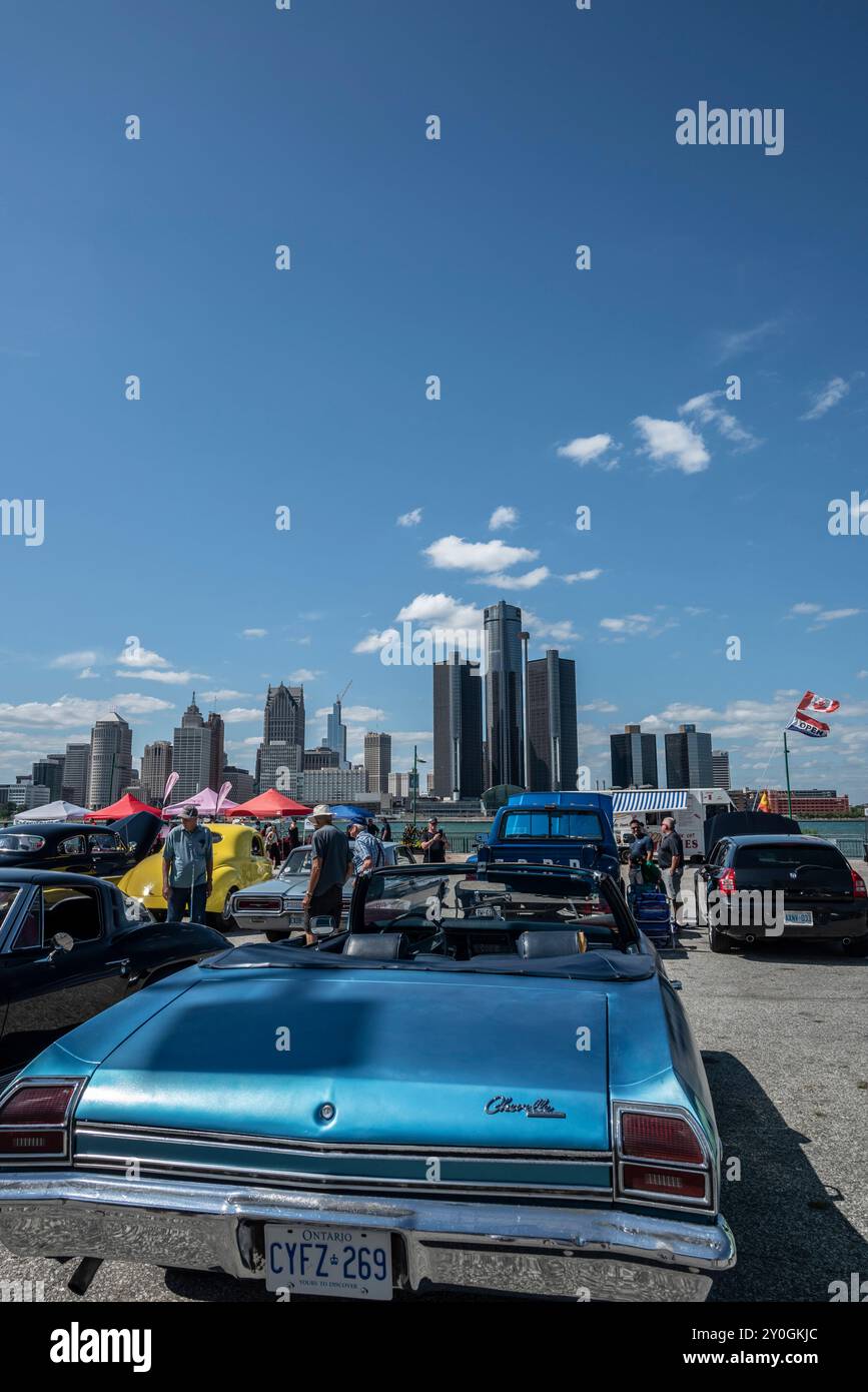 La Chevrolet Chevelle, introdotta per la prima volta nel 1964, è una muscle car americana classica nota per le sue prestazioni potenti e il design elegante, che la rendono una vera e propria Foto Stock