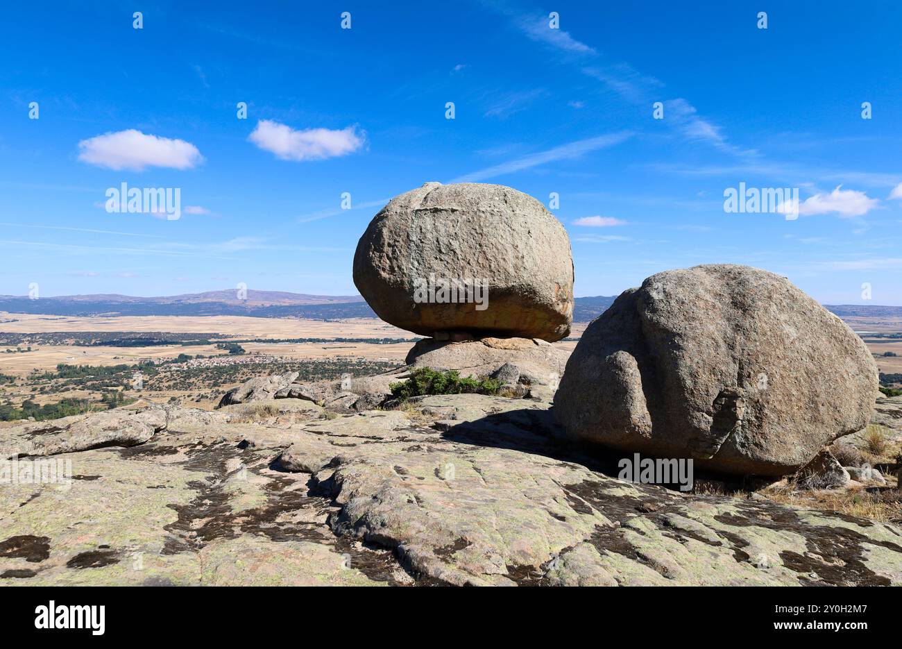 L'insediamento celtico chiamato forte di Ulaca nella Sierra de la Paramera, provincia di Avila, Spagna Foto Stock