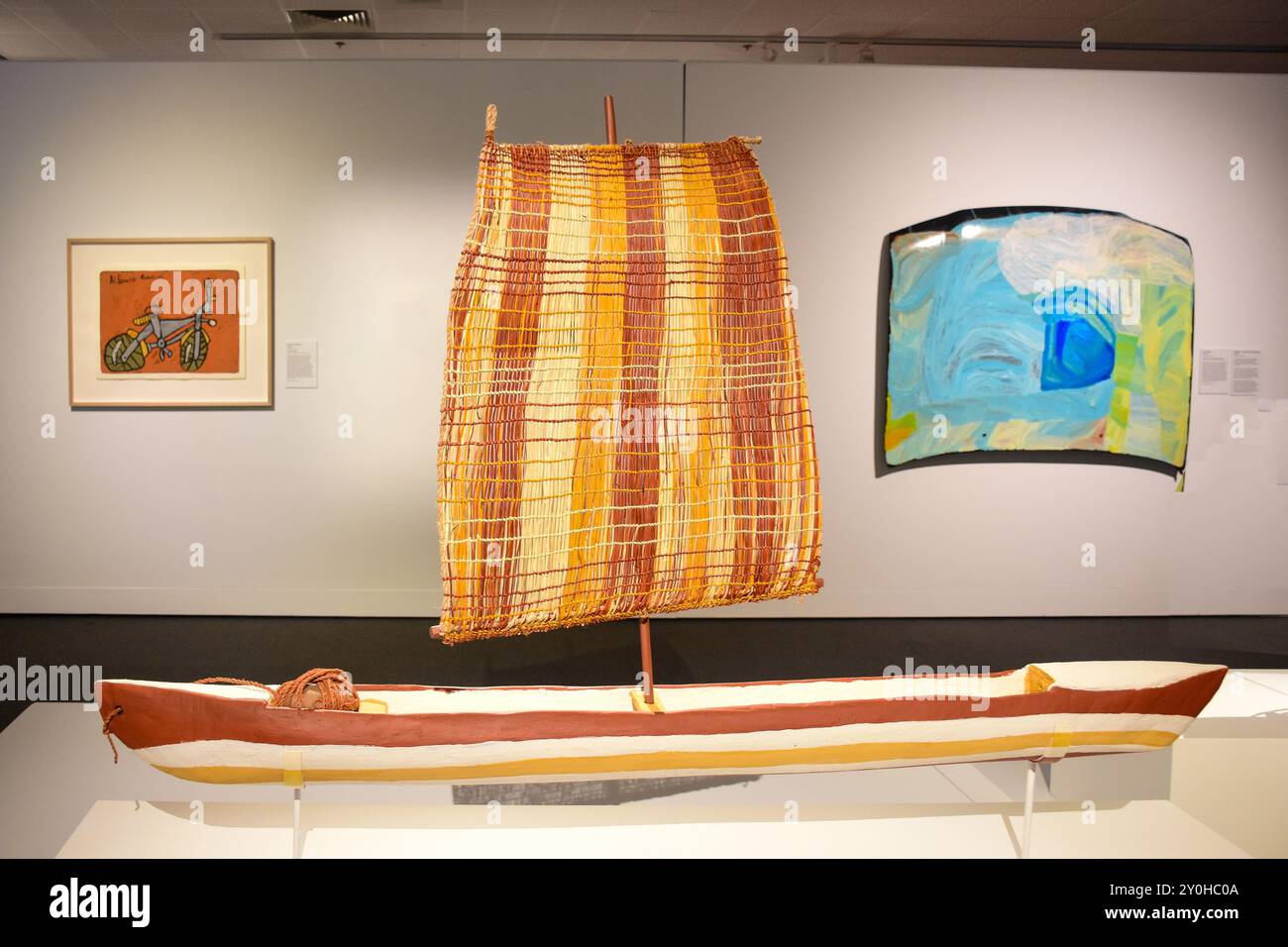 Esposizione d'arte al Museum and Art Gallery of the Northern Territory, Conacher Street, The Gardens, City of Darwin, Northern Territory, Australia Foto Stock