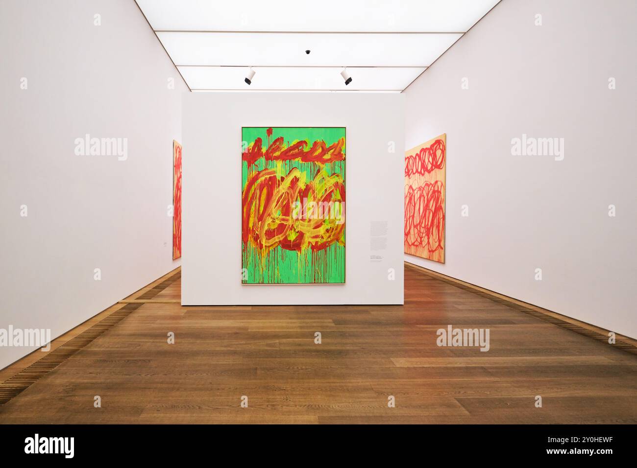 Monaco di Baviera, Germania - 17 aprile 2024: Interno del Museo Brandhorst. CY Twombly Foto Stock