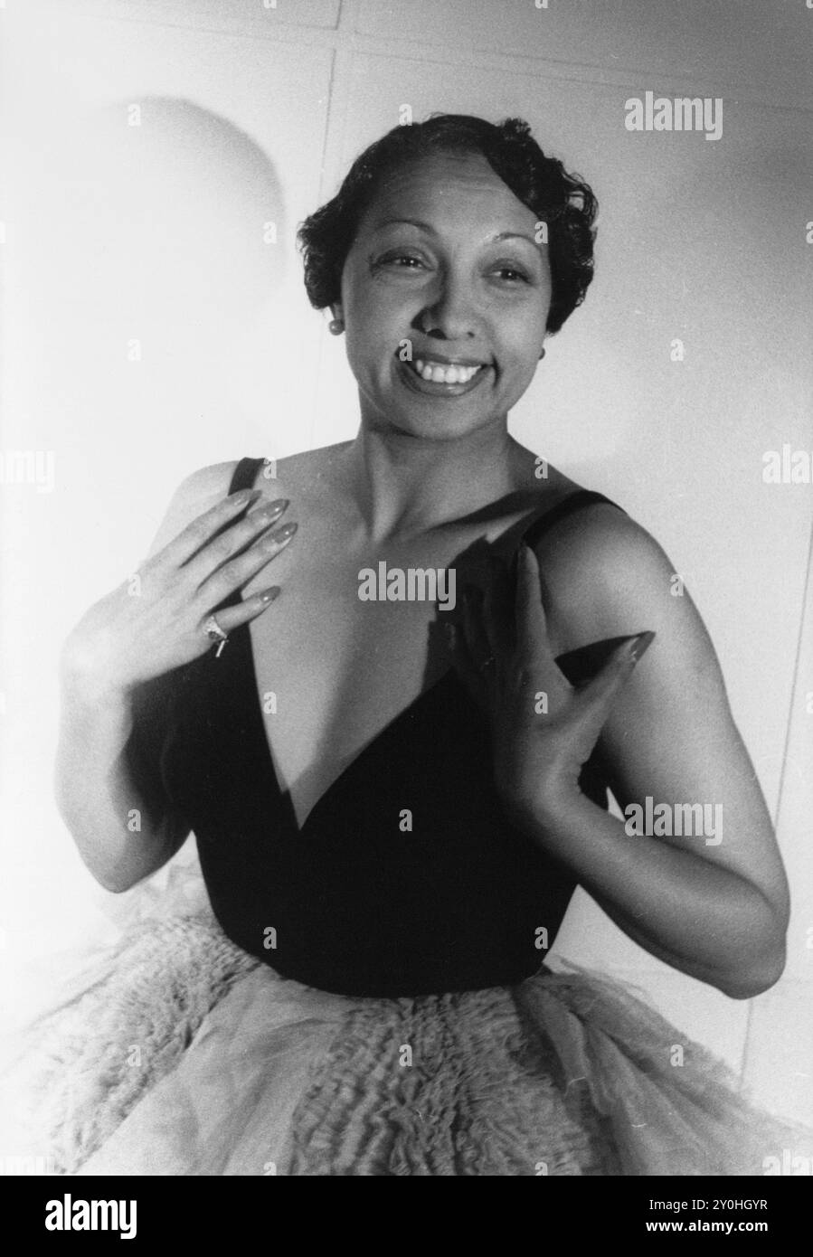 Josephine Baker, Josephine Baker, Freda Josephine Baker (1906 - 1975), naturalizzata come Joséphine Baker, ballerina, cantante e attrice francese di origine americana. Foto Stock