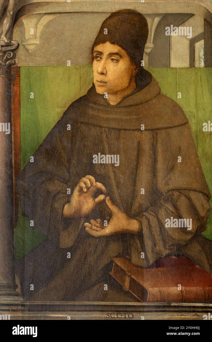 John Duns Scotus (1265/66 – 1308) sacerdote cattolico scozzese e frate francescano, filosofo e teologo. Foto Stock