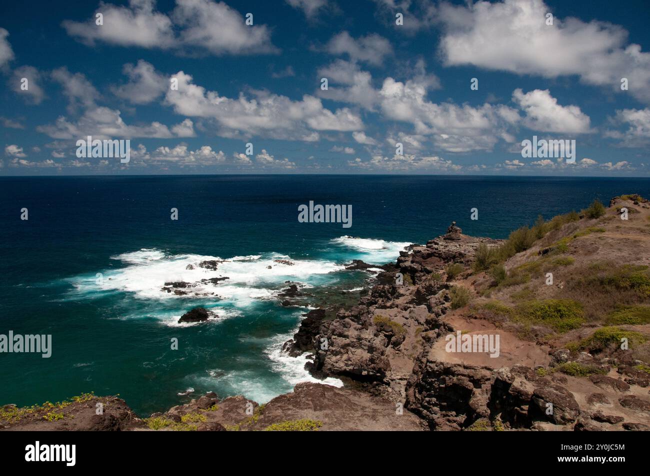 La costa Rugged di Maui Hawaii Foto Stock