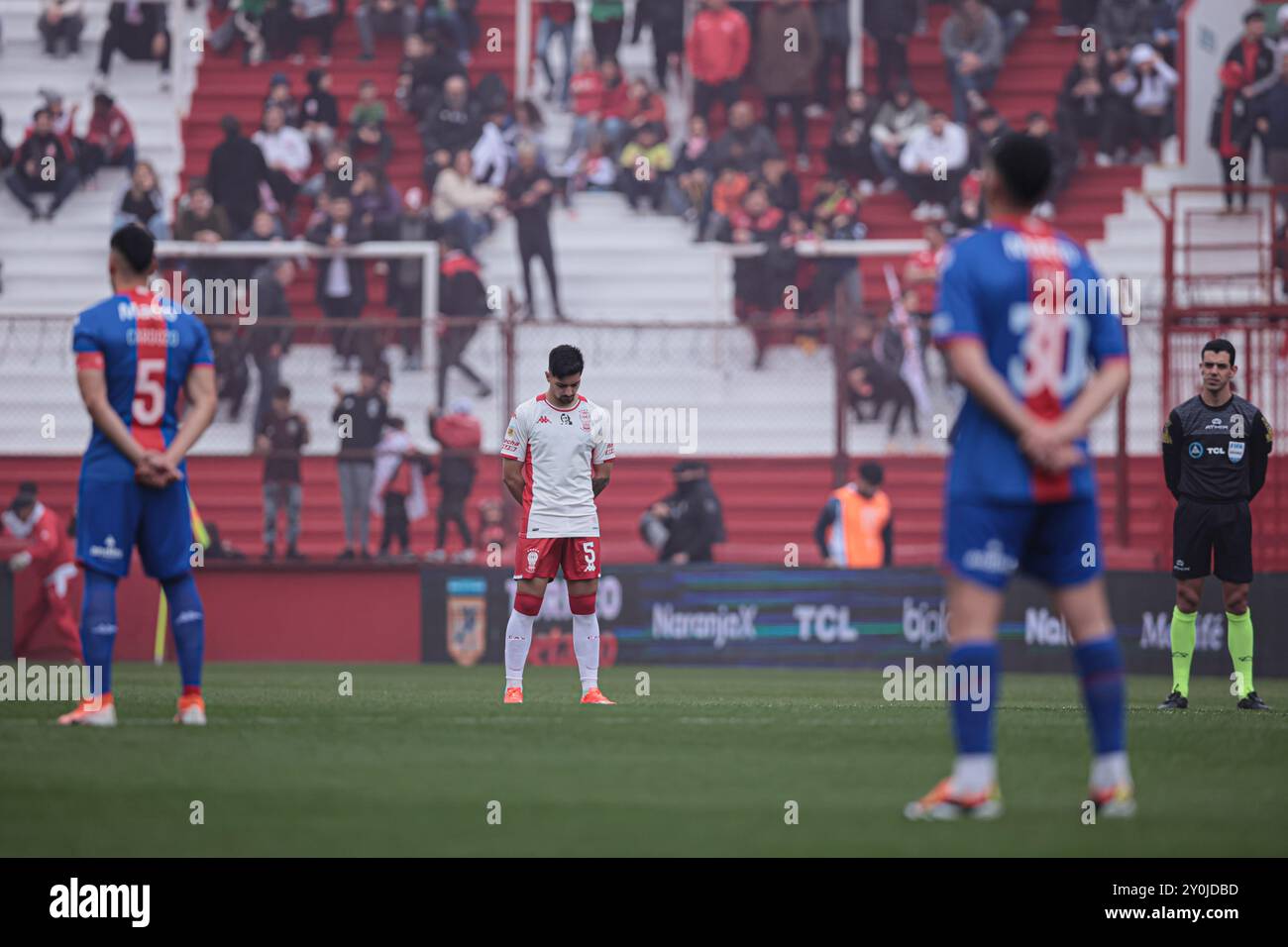 Huracan Tigre minuto de silencio por Juan Izquierdo Foto Stock