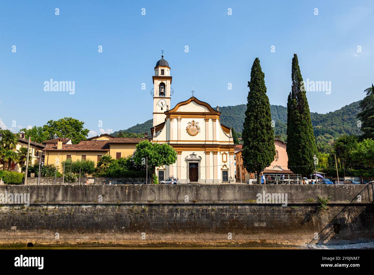 Chiesa di San Giovanni Battista a Bellagio, Lombardia, Italia. Foto Stock