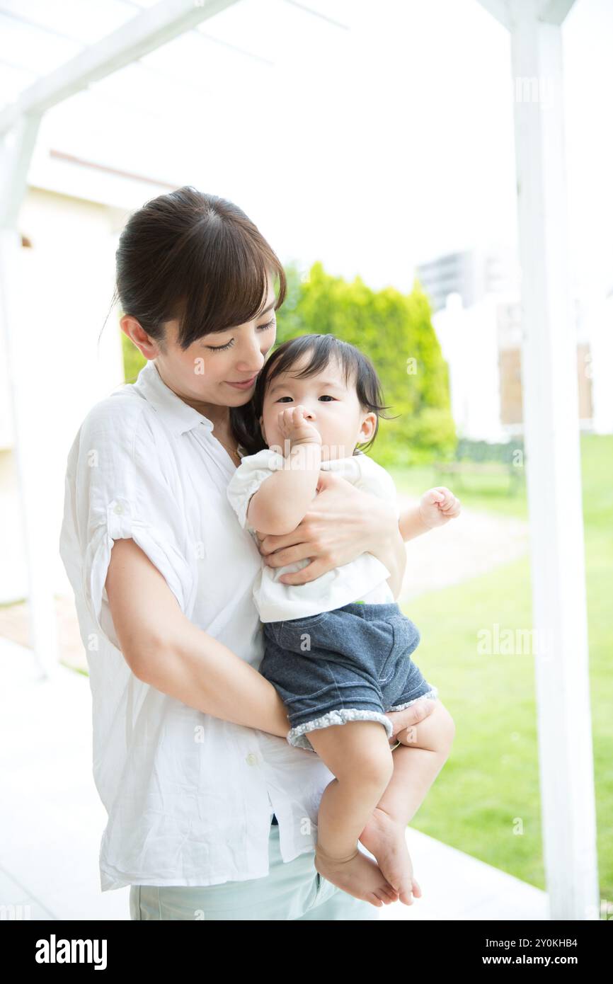 Madre e bambino Foto Stock