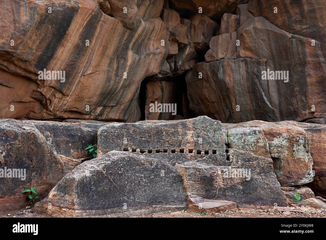 Grotta di Badami , Karnataka India Foto Stock
