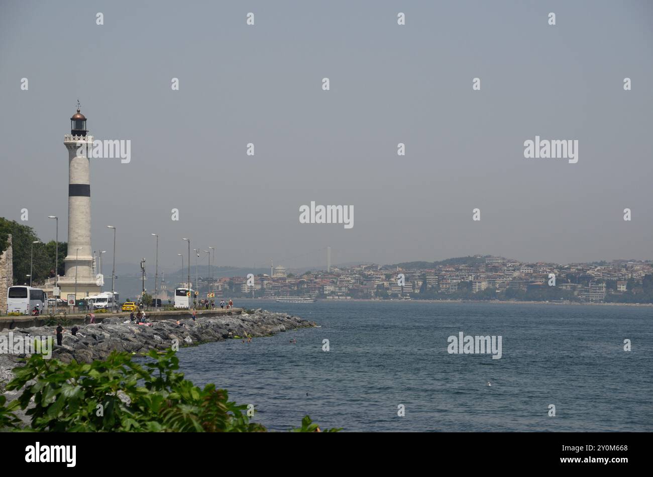 Ahırkapı Fog Horn and Lighthouse, Fatih, Istanbul, Turchia, Europa-Asia Foto Stock