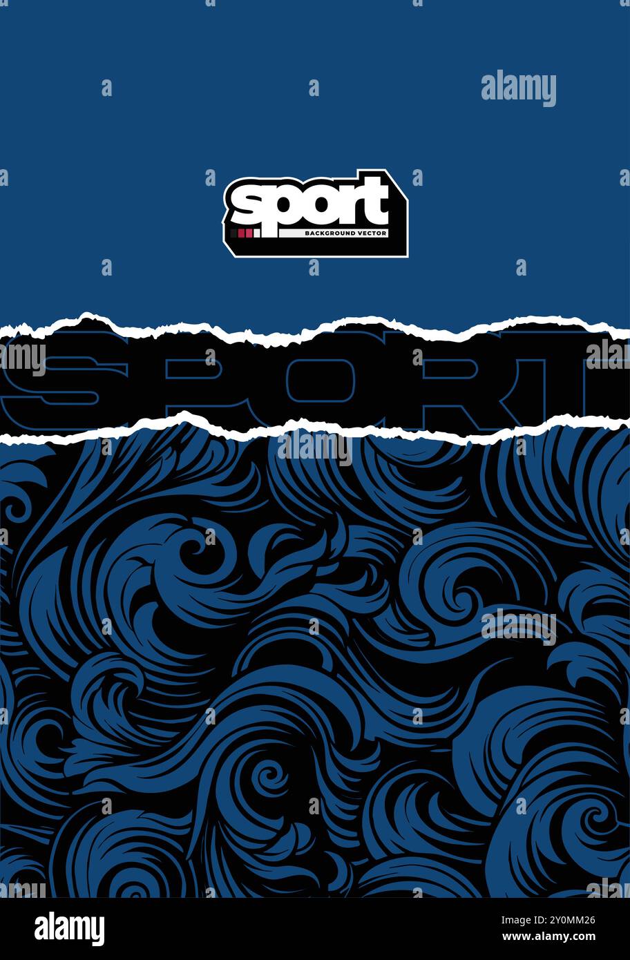 CREA SFONDO SPORTIVO E MOTIVO PER LA MAGLIA SUBLIMATION Illustrazione Vettoriale