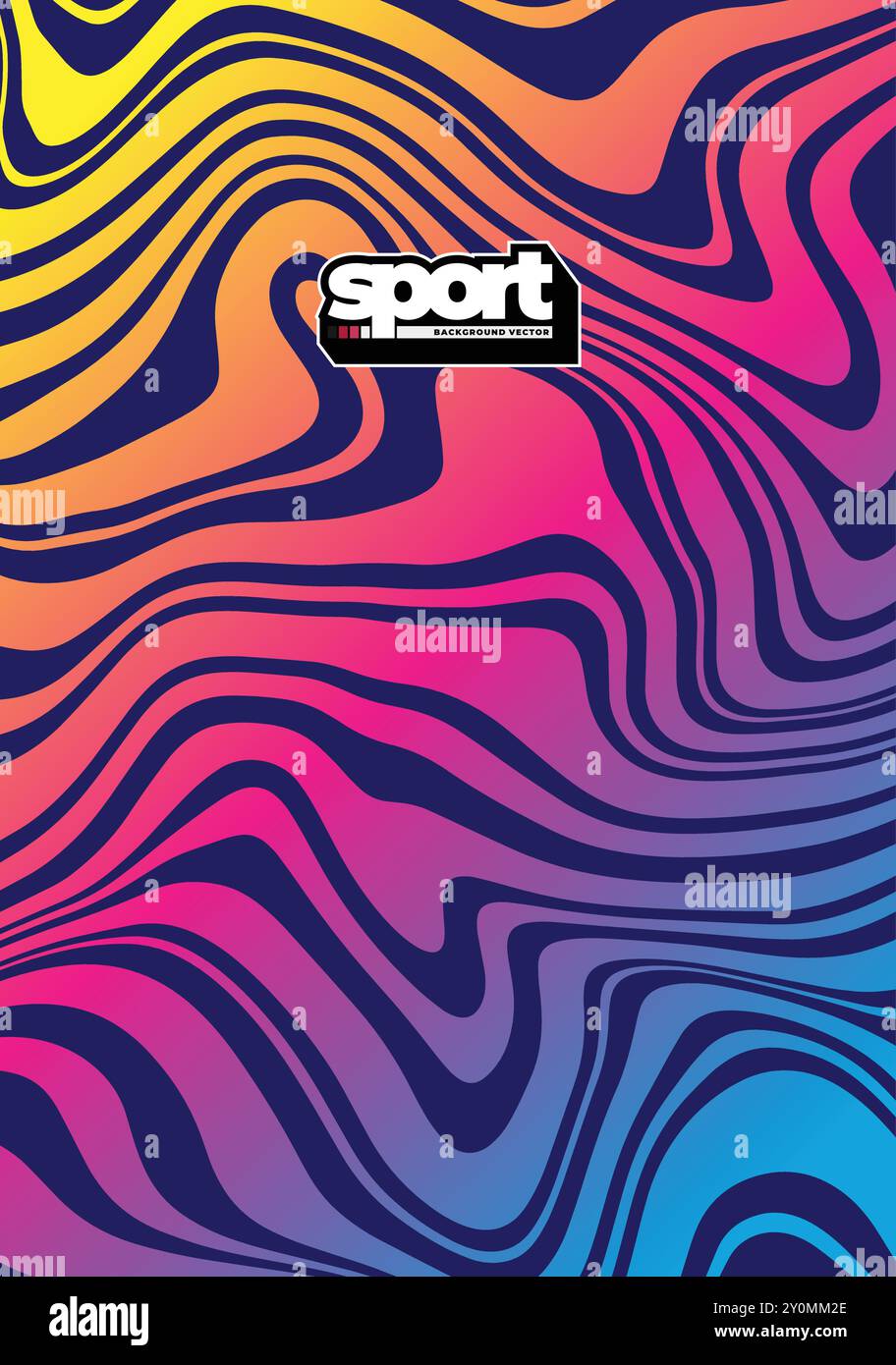 CREA SFONDO SPORTIVO E MOTIVO PER LA MAGLIA SUBLIMATION Illustrazione Vettoriale