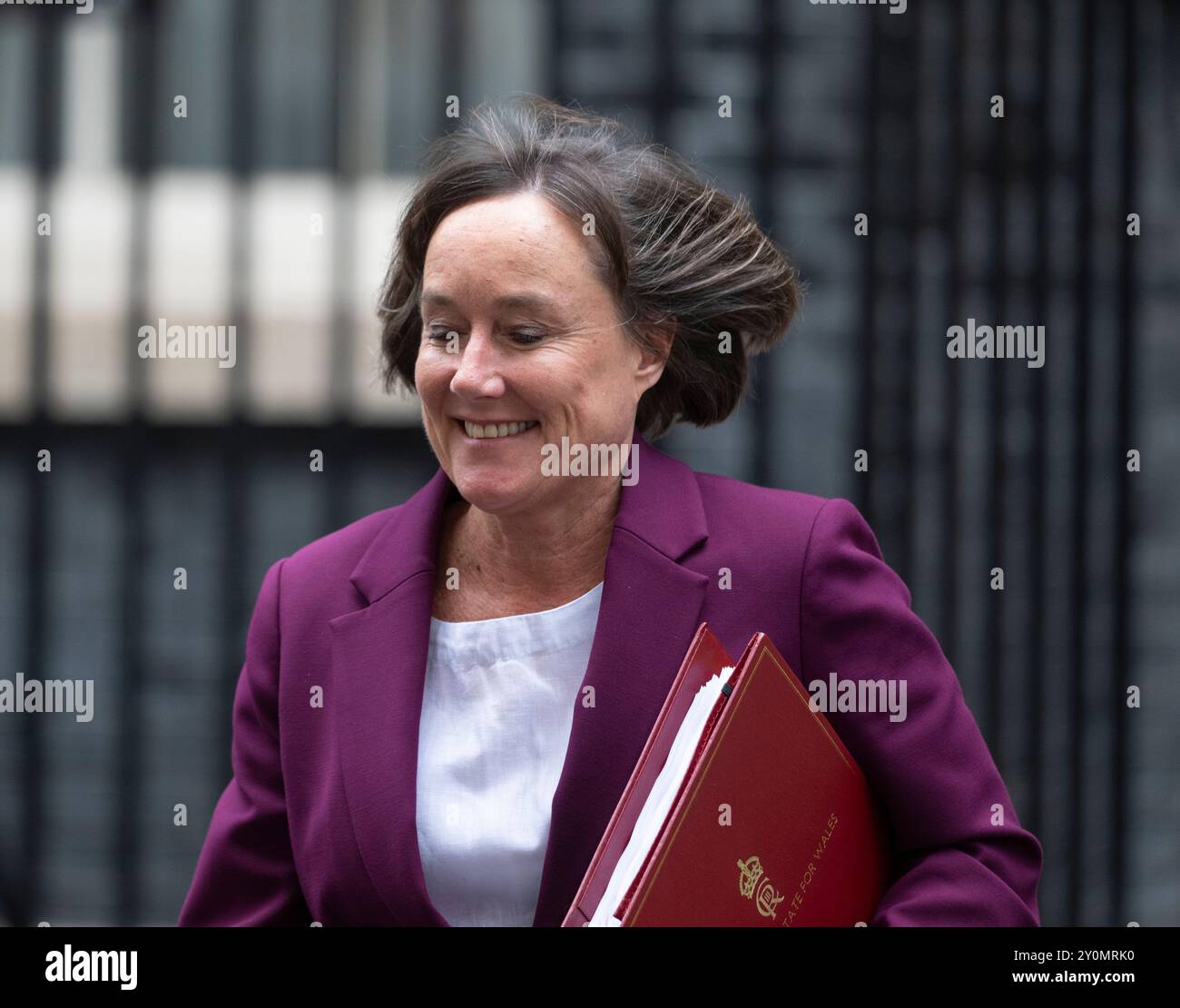 Downing Street, Londra, Regno Unito. 3 settembre 2024. I ministri del governo partecipano alla prima riunione del Gabinetto dalla fine della pausa estiva. Jo Stevens, Segretario di Stato per il Galles. Crediti: Malcolm Park/Alamy Live News Foto Stock