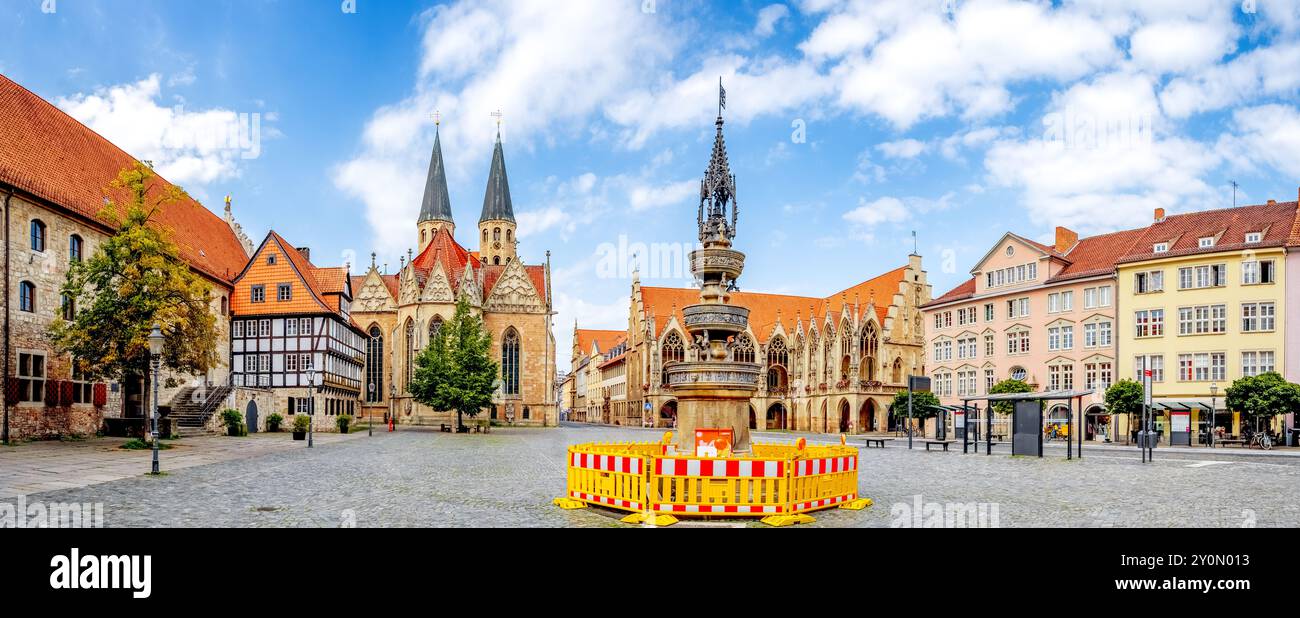 Città vecchia di Braunschweig, Germania Foto Stock