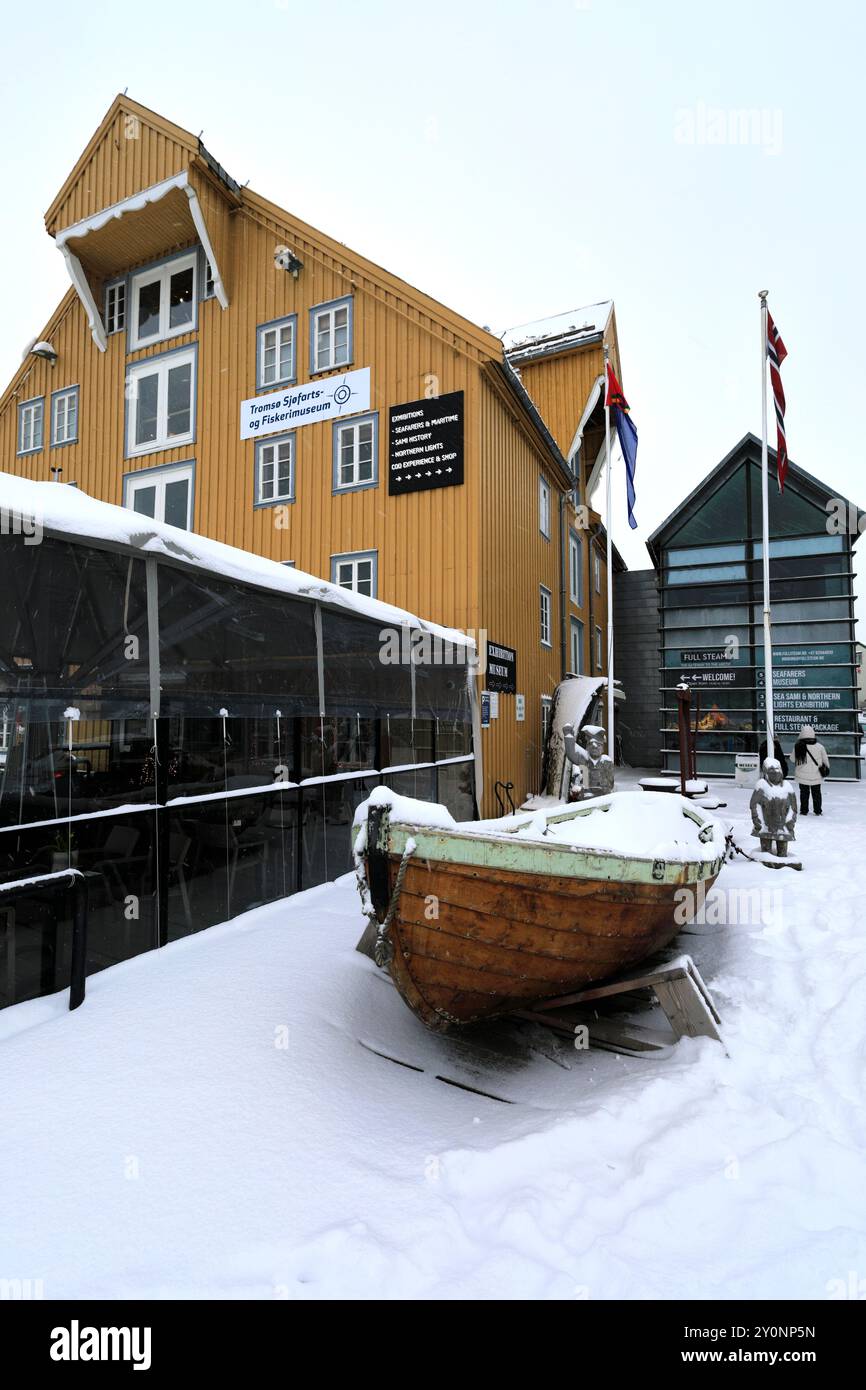 Museo completo del vapore, città di Tromso, Norvegia settentrionale Foto Stock