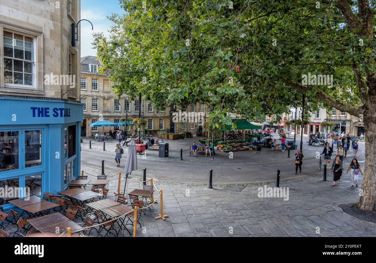 Kingsmead Square a Bath, Somerset, Inghilterra, Regno Unito Foto Stock