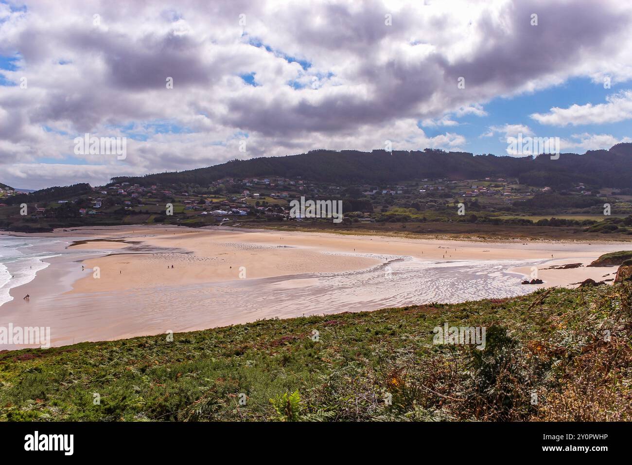 Coppa del mondo di surf, spiaggia di Pantin, una delle migliori spiagge per il surf del mondo, Valdoviño Foto Stock
