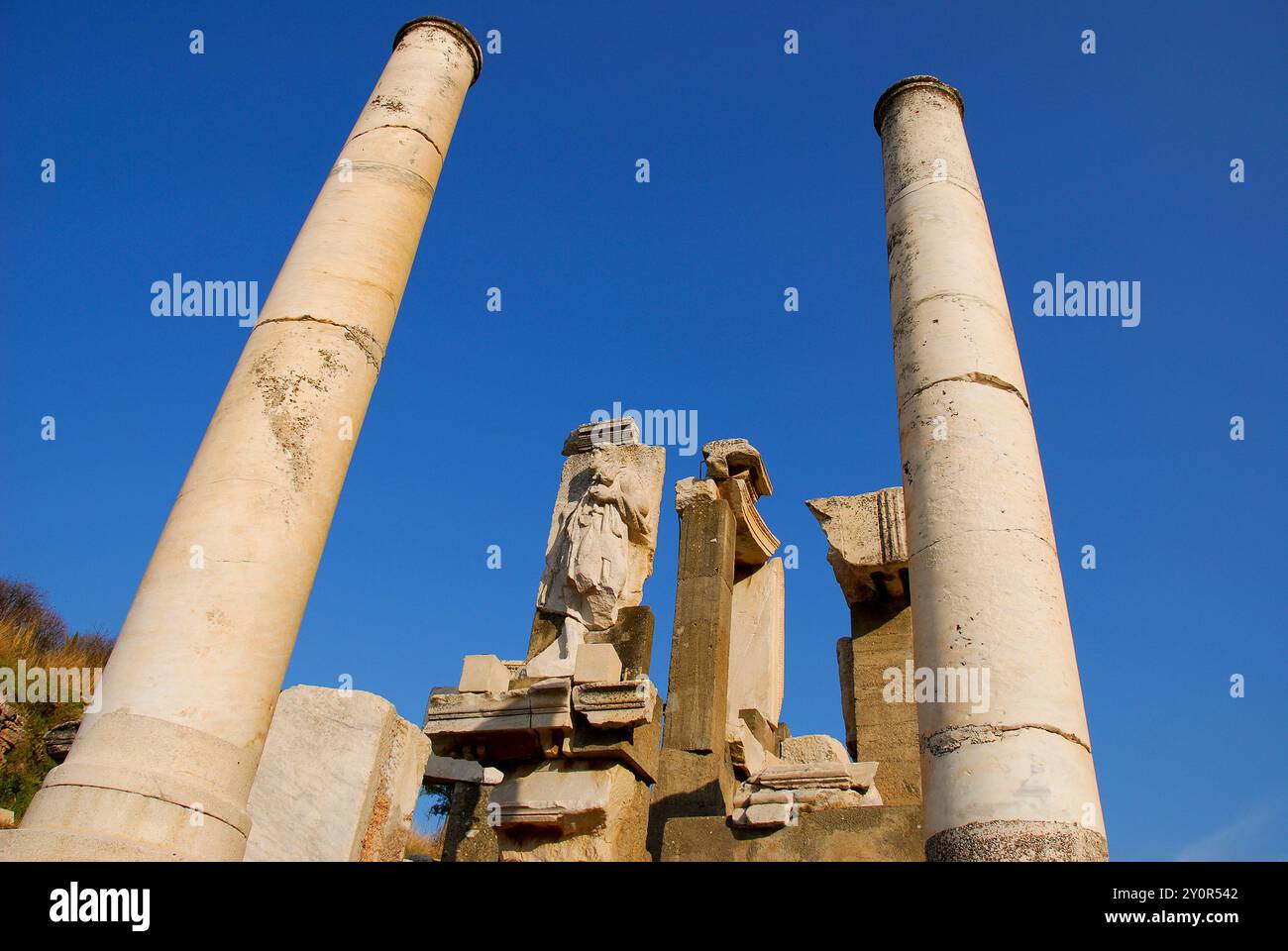Efeso era un'antica città greca sulla costa occidentale dell'Anatolia, vicino all'attuale Seluk, provincia di Smirne, Turchia. Era una delle dodici città di t Foto Stock