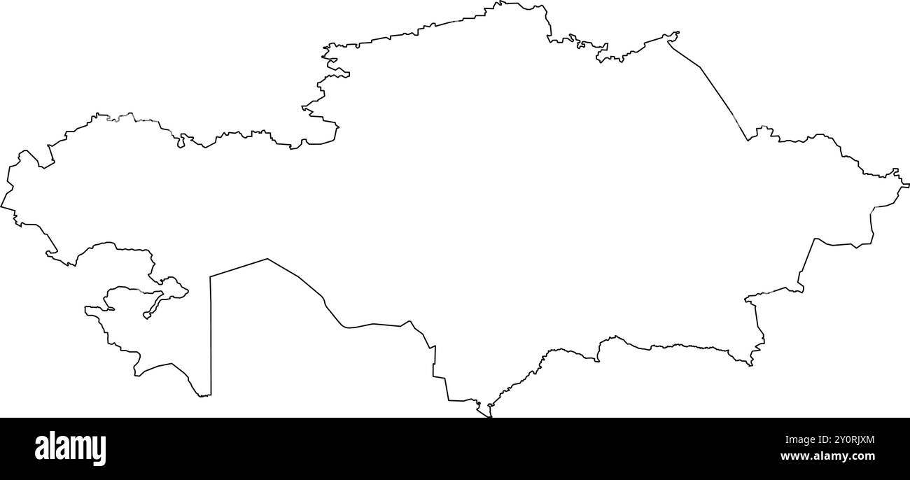 Disegno illustrativo dell'icona della mappa dell'Asia centrale Illustrazione Vettoriale