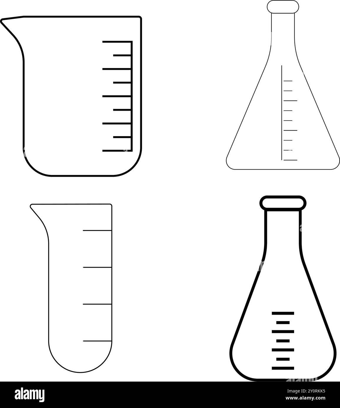 Icona di Erlenmeyer semplice design illustrativo Illustrazione Vettoriale