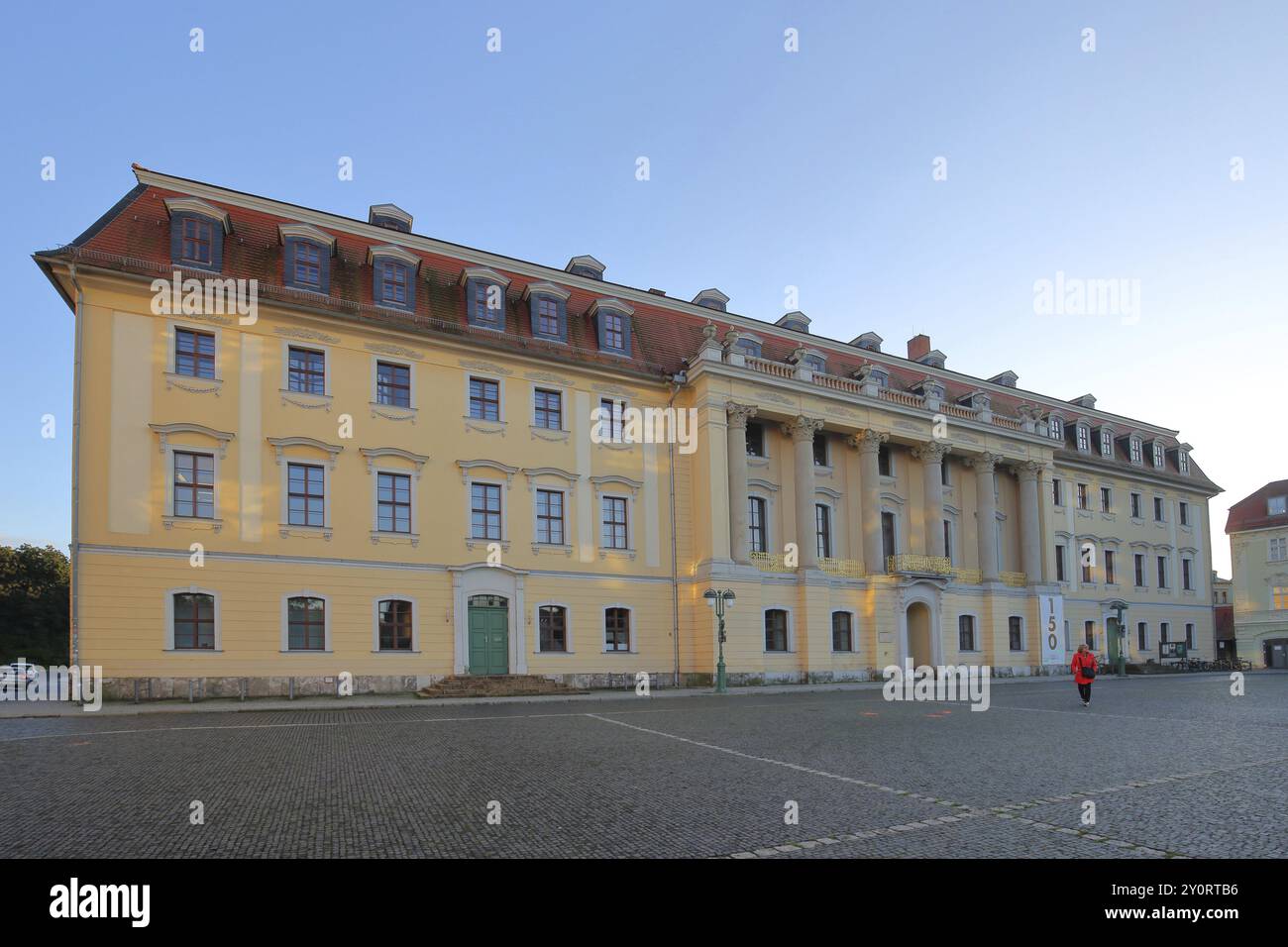 Casa dell'ex principe e l'attuale accademia musicale, palazzo, Platz der Demokratie, Weimar, Turingia, Germania, Europa Foto Stock
