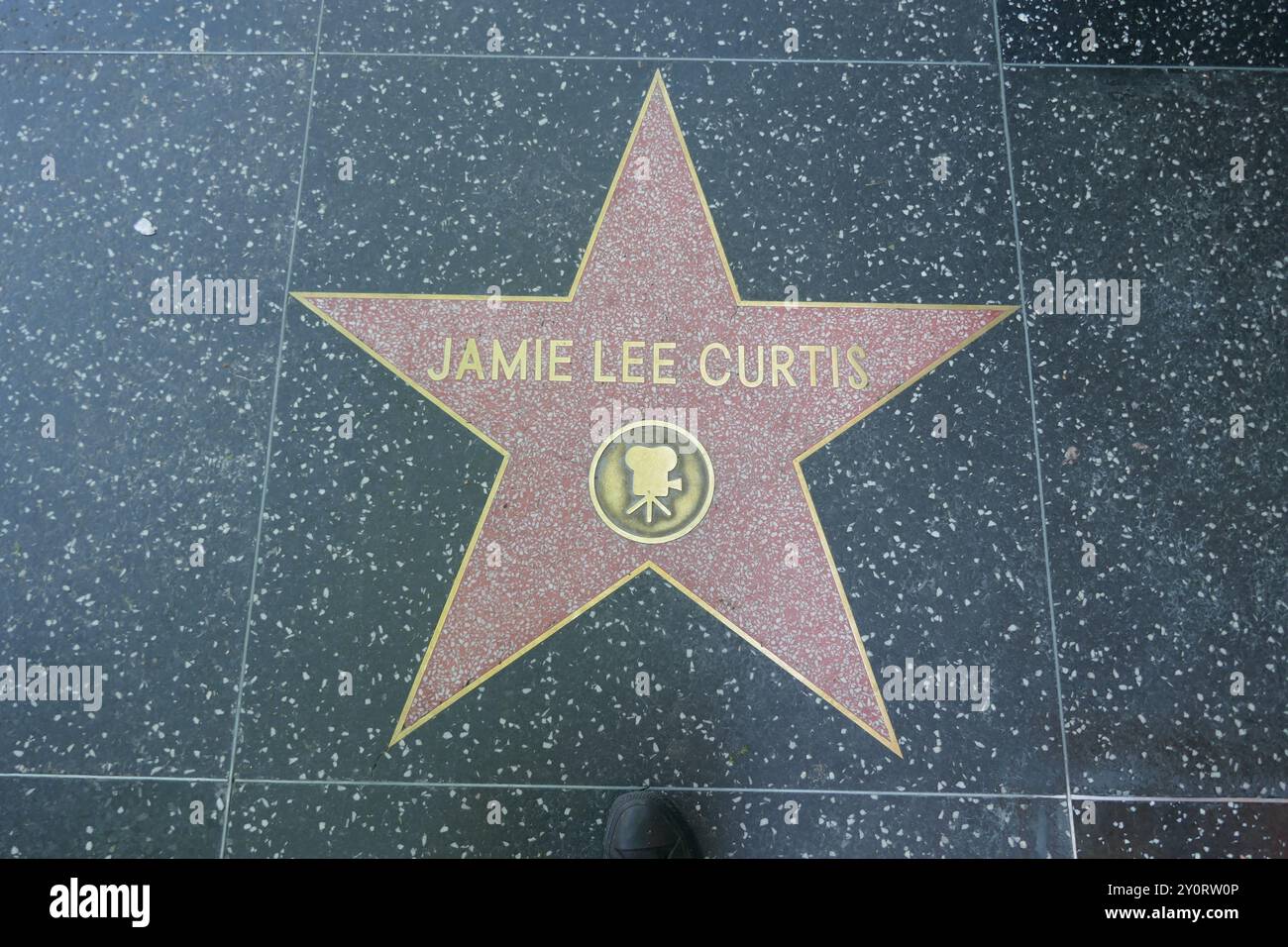 Los Angeles, California, USA 3 settembre 2024 l'attrice Jamie Lee Curtis Hollywood Walk of Fame star accanto al regista Tim Burton Hollywood Walk of Fame Star su Hollywood Blvd di fronte all'Hollywood Toy & Costume Store il 3 settembre 2024 a Los Angeles, California, USA. Tim BurtonÕs Film Beetlejuice Beetlejuice aprirà venerdì 6 settembre 2024 dalla Warner Bros. Pictures. Foto di Barry King/Alamy Live News Foto Stock