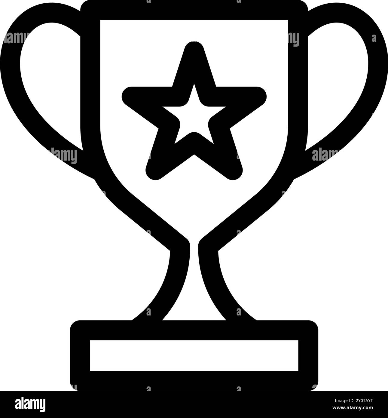 Trofeo Icon Winner e design Star Symbol Illustrazione Vettoriale