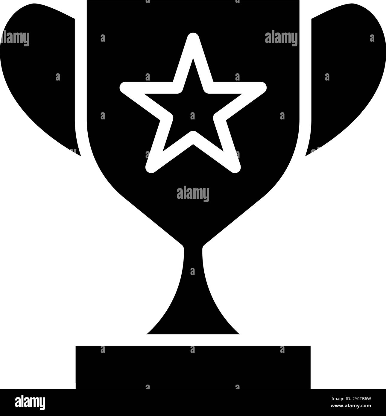 Trofeo Icon Winner e design Star Symbol Illustrazione Vettoriale