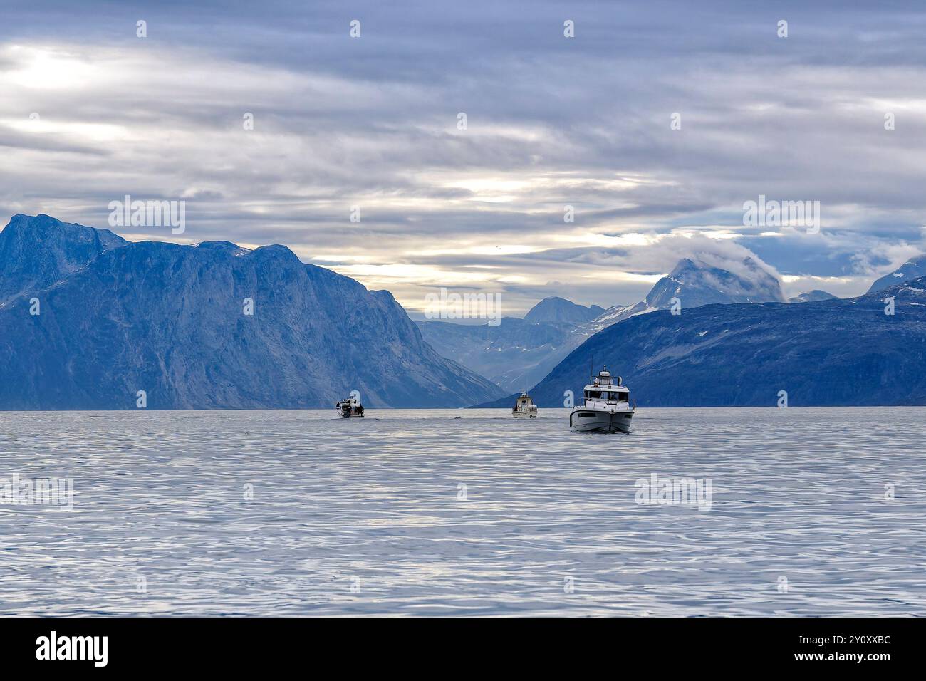 Tour in barca Nuuk , groenlandia Foto Stock