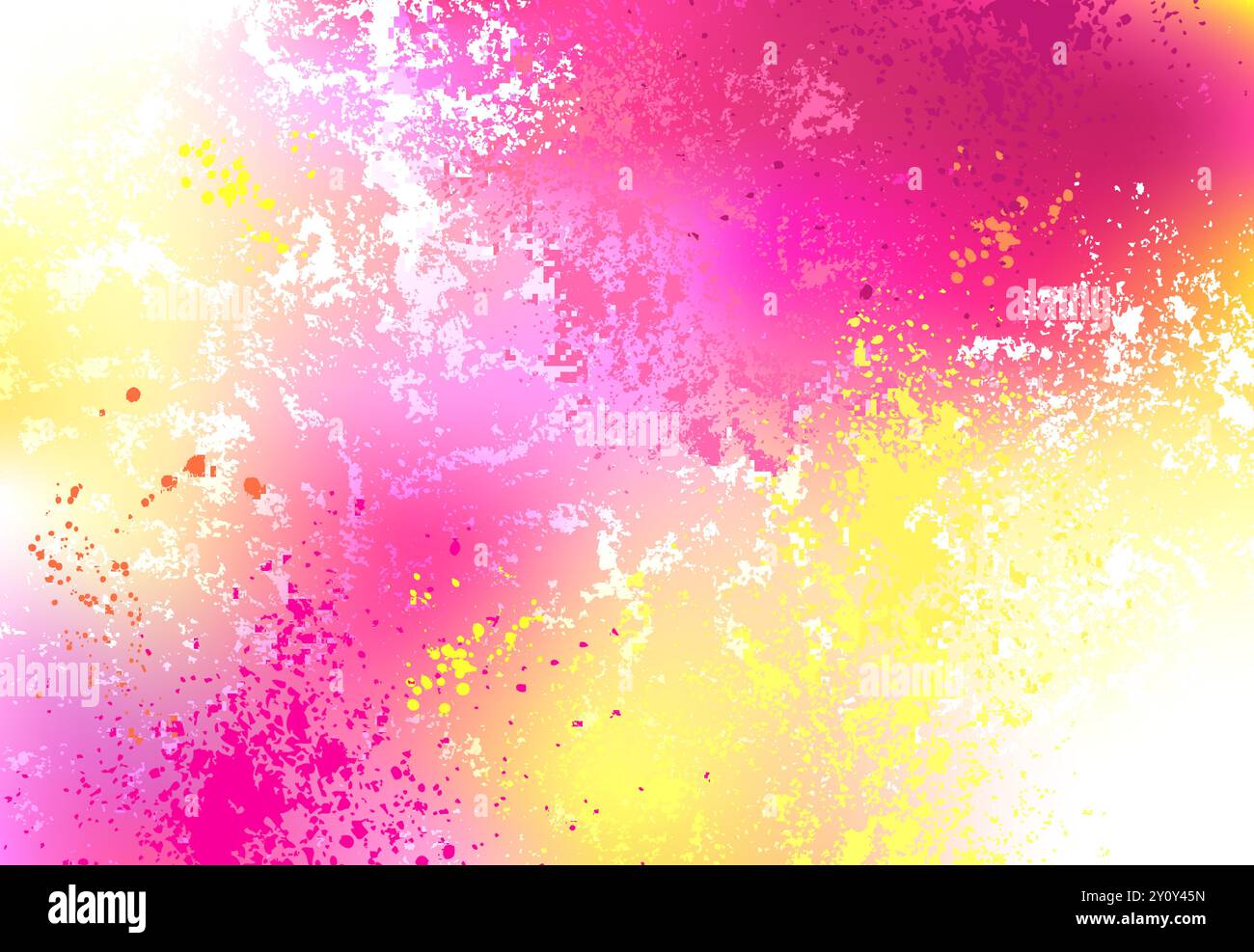 Sfondo estivo grunge e testurizzato in rosa e giallo brillante. Illustrazione Vettoriale