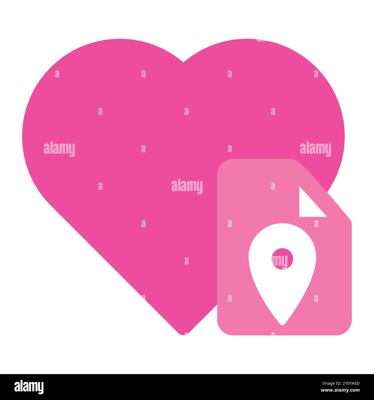 icona d'amore piatta per san valentino isolata su sfondo bianco Illustrazione Vettoriale