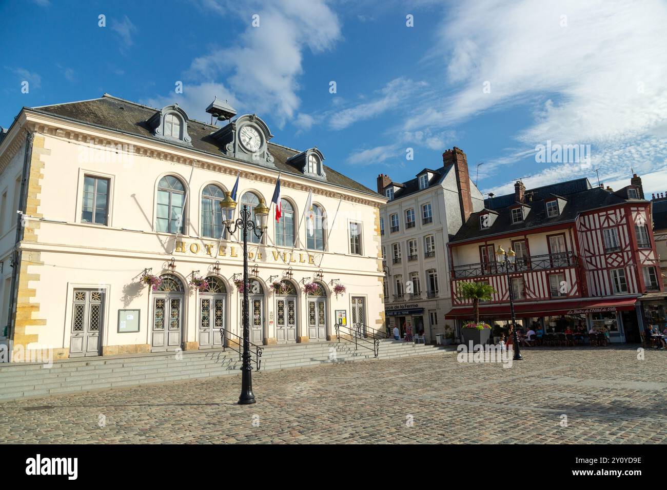 L' Hotel de Ville Honfleur Normandia Francia Foto Stock