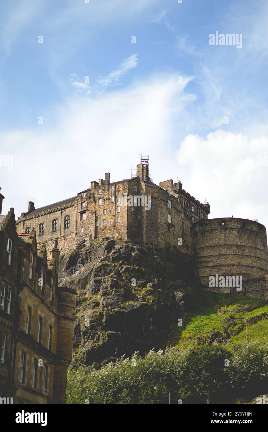 Una piccola ripresa del castello di Edimburgo a Edimburgo, in Scozia Foto Stock