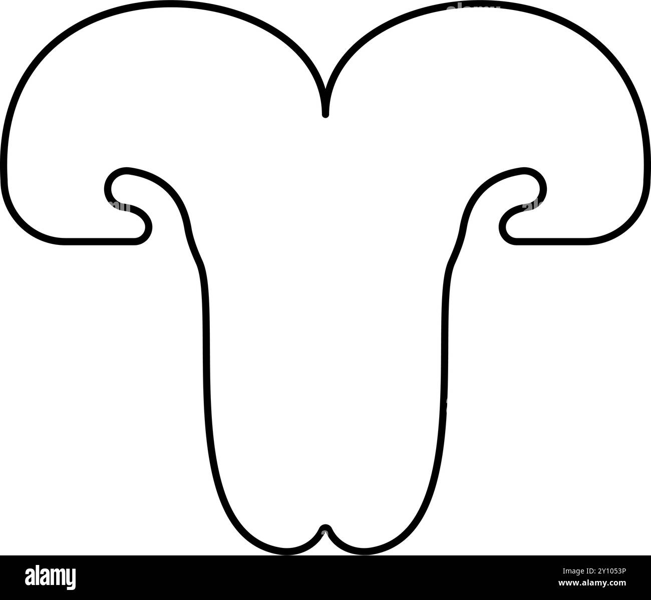 Gatto nasale Cat PET veterinario Contour icona contorno contorno nero immagine vettoriale sottile stile piatto semplice Illustrazione Vettoriale