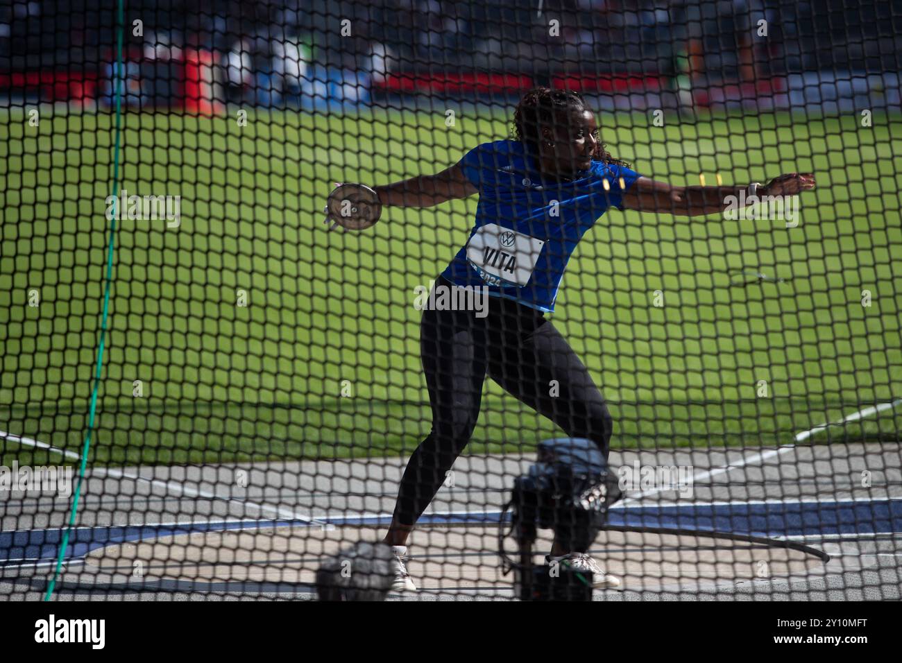Berlino, Germania. 01 settembre 2024.Atletica, Meeting, ISTAF: Lancio del disco donne: Vita Claudine in competizione. Crediti: Felix Wolf/Alamy Live News Foto Stock