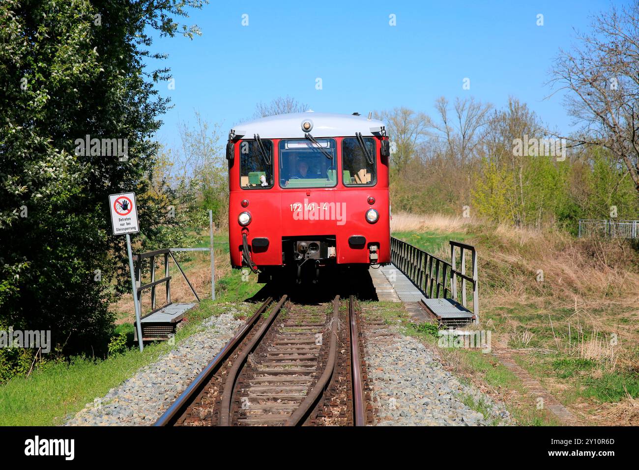 Viaggio speciale con autobus ferroviario per Espenhain Foto Stock