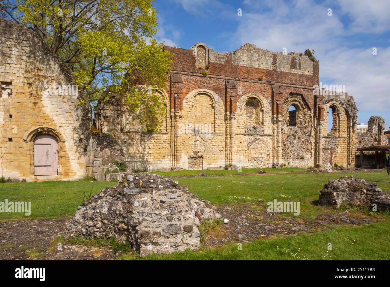 Inghilterra, Kent, Canterbury, St Augustines Abbey, le rovine dell'abbazia Foto Stock