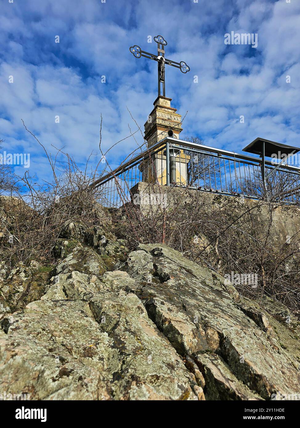 Attraversa la cima del Litermont. 412 m, vicino a Nalbach, distretto di Merzig-Wadern, Saarland, Germania Foto Stock