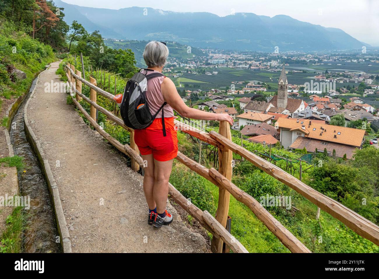 Algunder Waalweg, Algund, Merano, Provincia di Bolzano, alto Adige, alto Adige, Trentino-alto Adige, Italia Foto Stock Algunder Waalweg, Algund, Merano, Provincia di Bolzano, alto Adige, alto Adige, Trentino-alto Adige, Italia Foto Stock