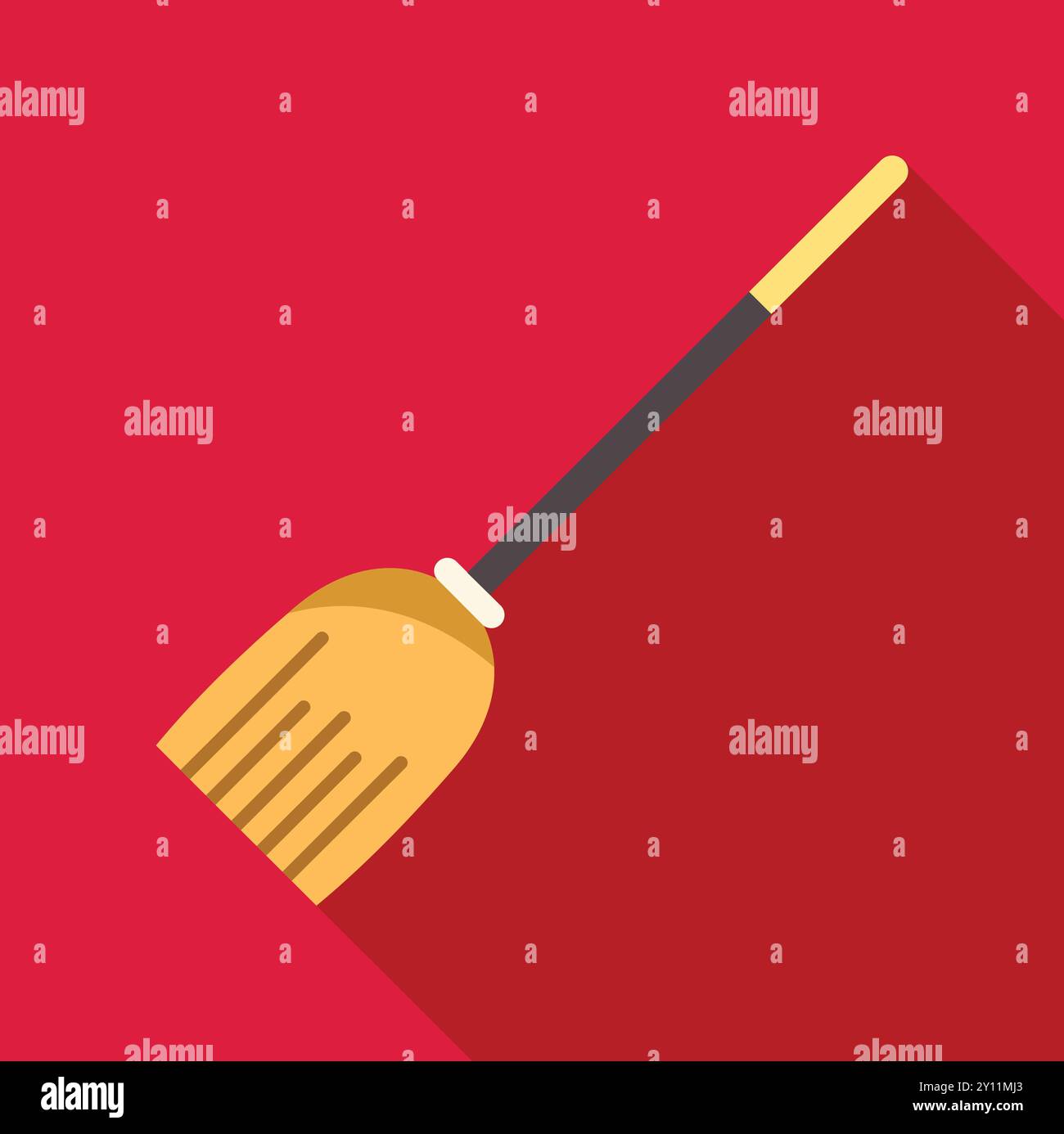 Illustrazione vettoriale minimalista di uno strumento di pulizia, perfetto per siti Web e applicazioni correlate ai servizi di pulizia Illustrazione Vettoriale