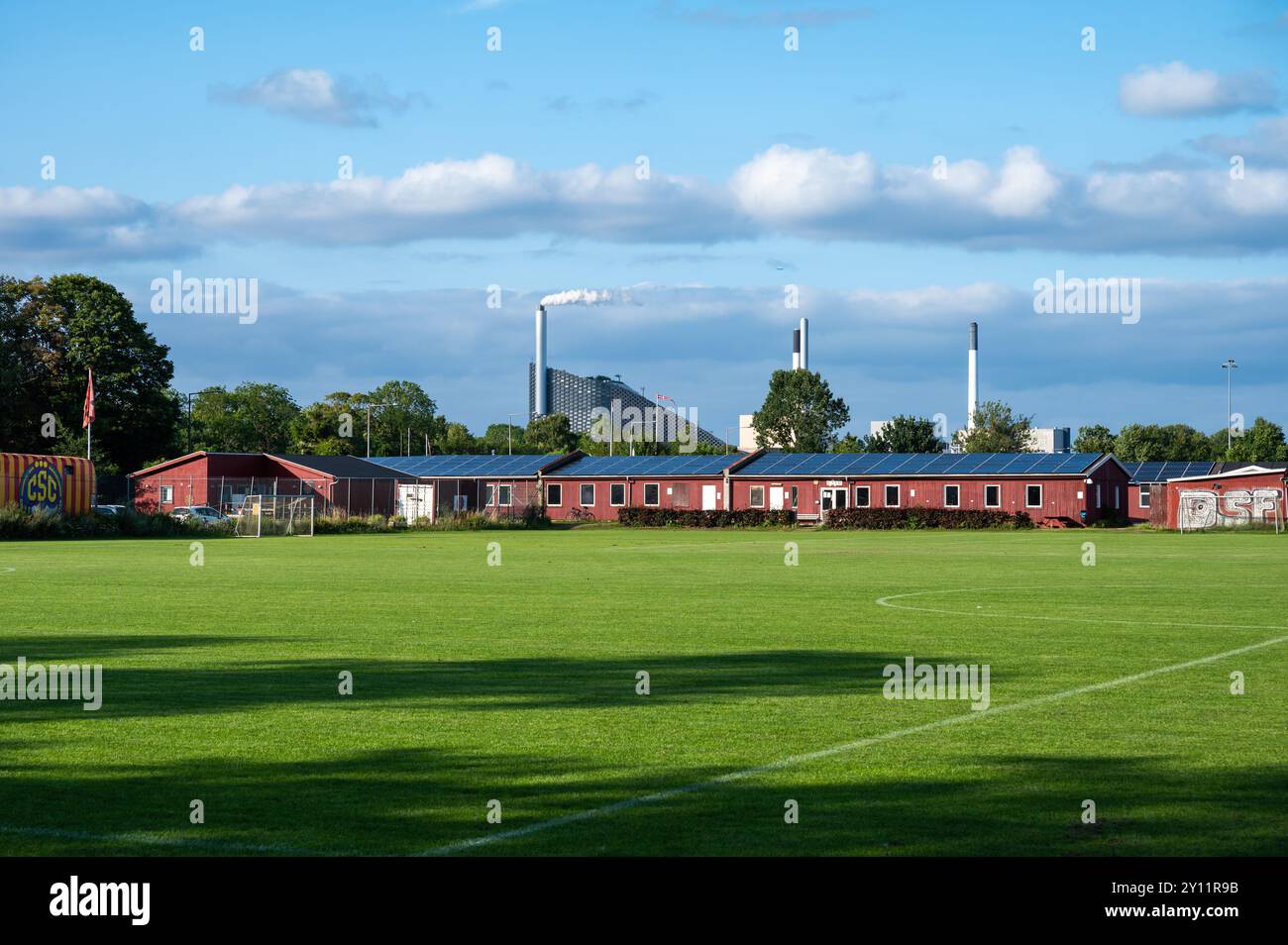 Copenaghen, Danimarca, 24 luglio 2024 - campi da calcio della società sportiva Christiania Foto Stock