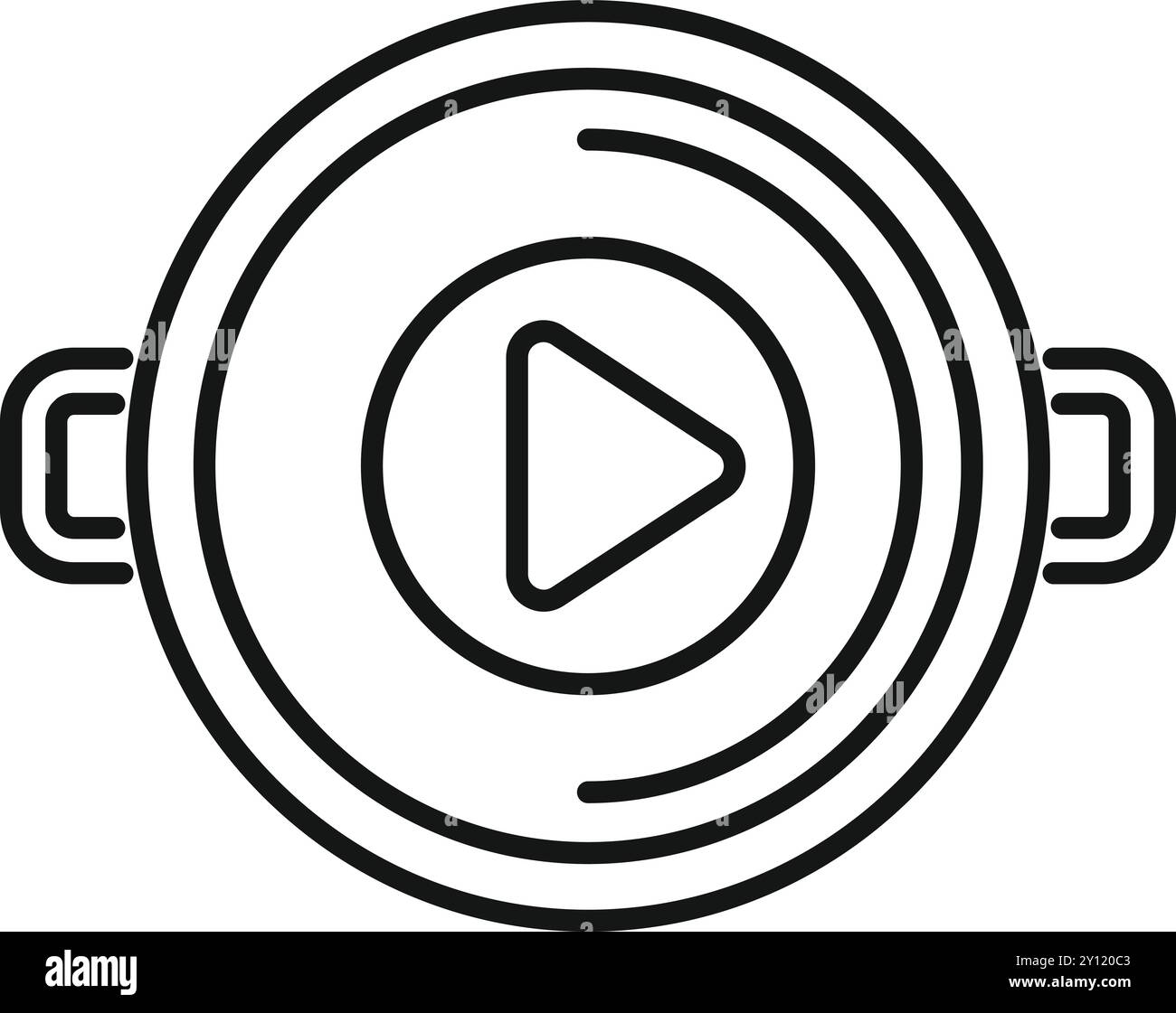 Questo logo è perfetto per un canale di cucina, un sito Web di ricette o qualsiasi altro creatore di contenuti culinari alla ricerca di un'identità del marchio moderna e memorabile Illustrazione Vettoriale