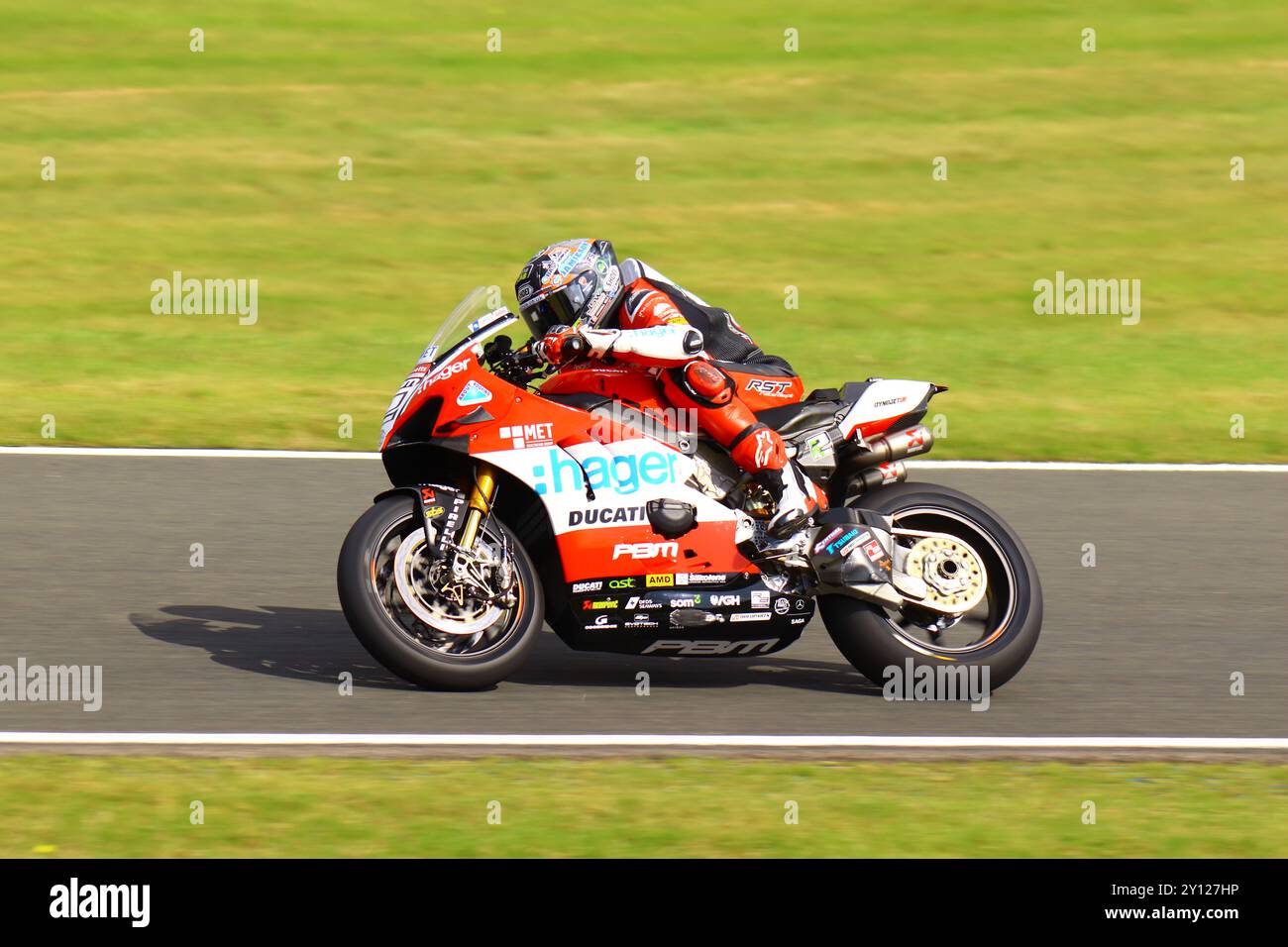 BRITISH SUPER BIKE AL CADWELL PARK 2024 Foto Stock