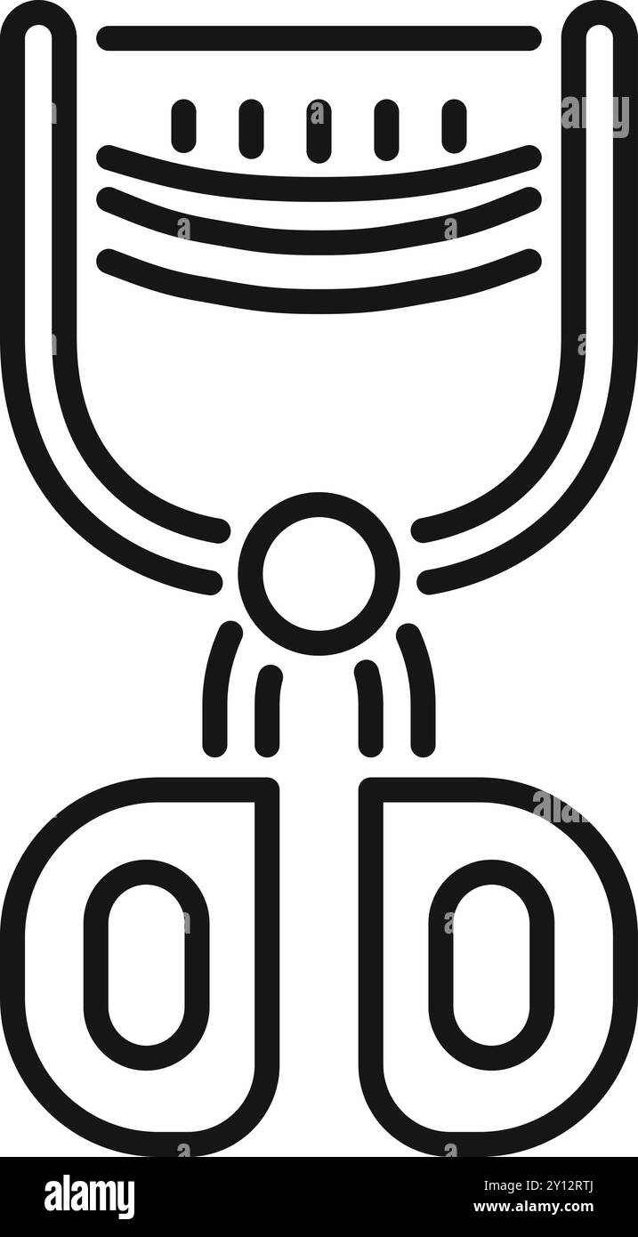 Vettore contorno icona sensore azienda intelligente. Sistema di irrigazione Illustrazione Vettoriale