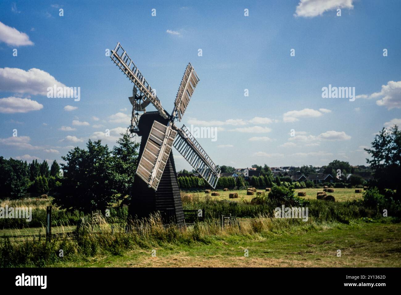 Diapositiva fotografica d'epoca dei mulini a vento in Olanda Foto Stock