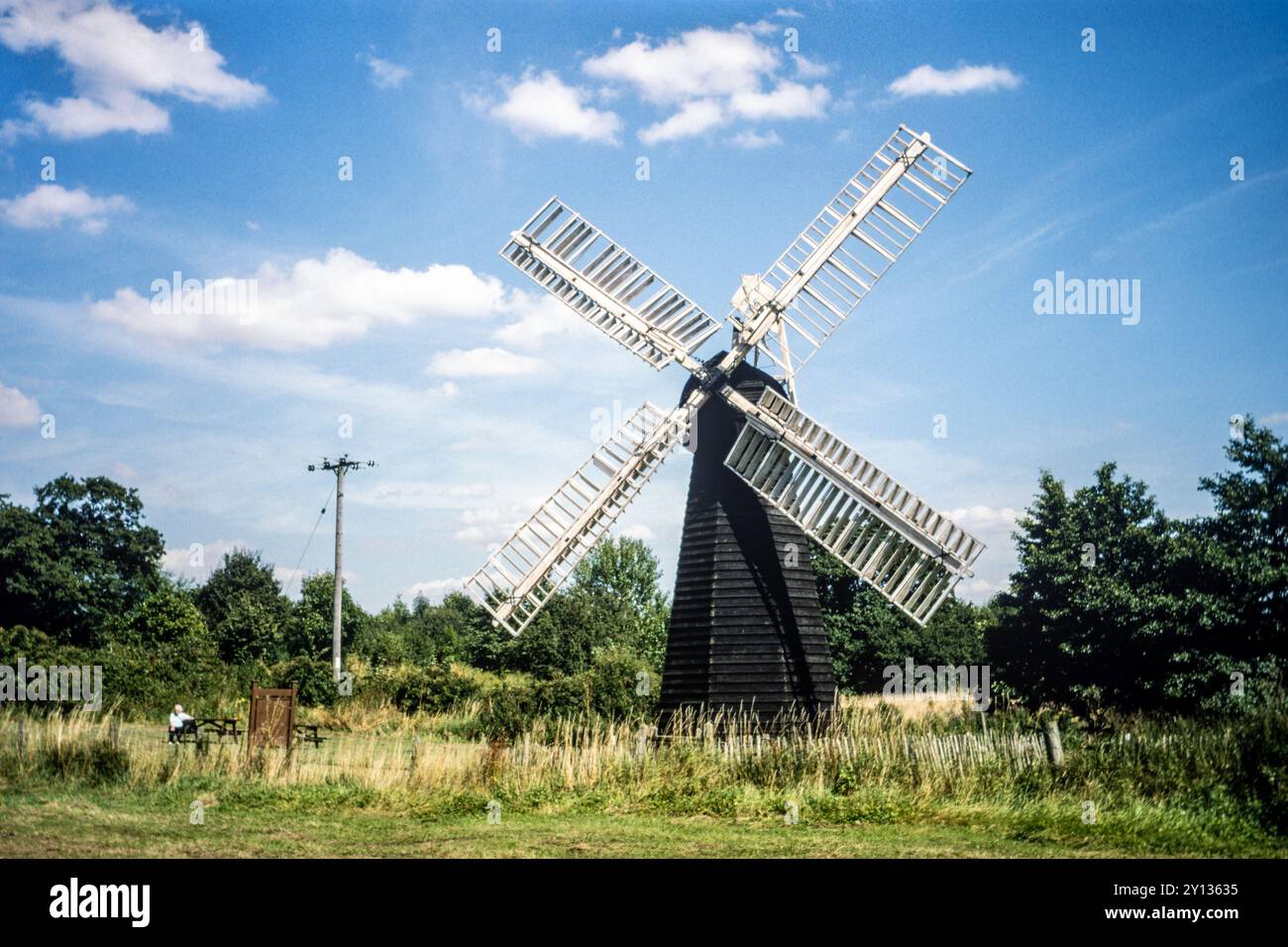 Diapositiva fotografica d'epoca dei mulini a vento in Olanda Foto Stock