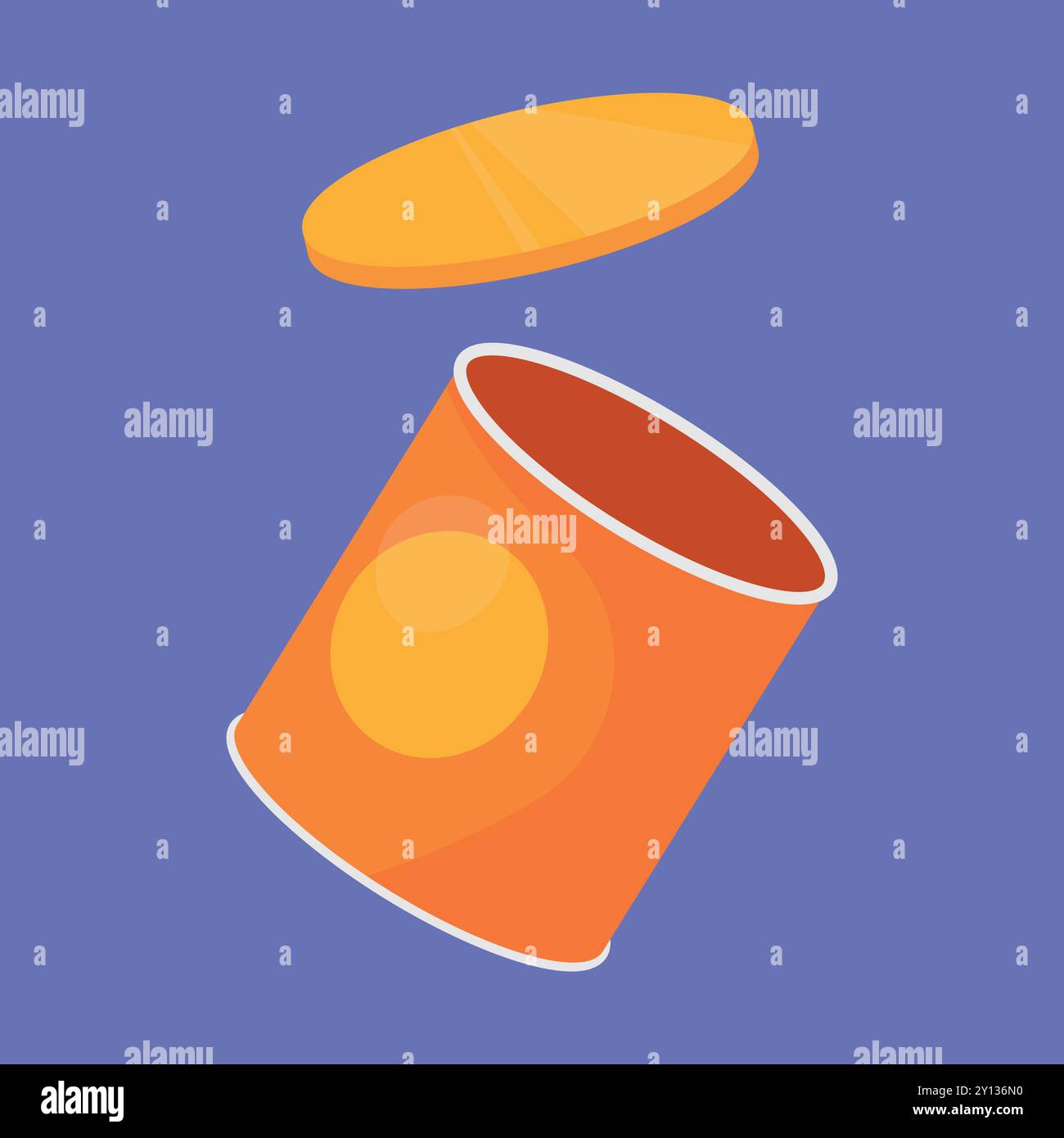 icona del vettore di stagno in alluminio metallico. icona della confezione di latta metallica. confezione in latta metallica per alimenti o bevande gassate Illustrazione Vettoriale