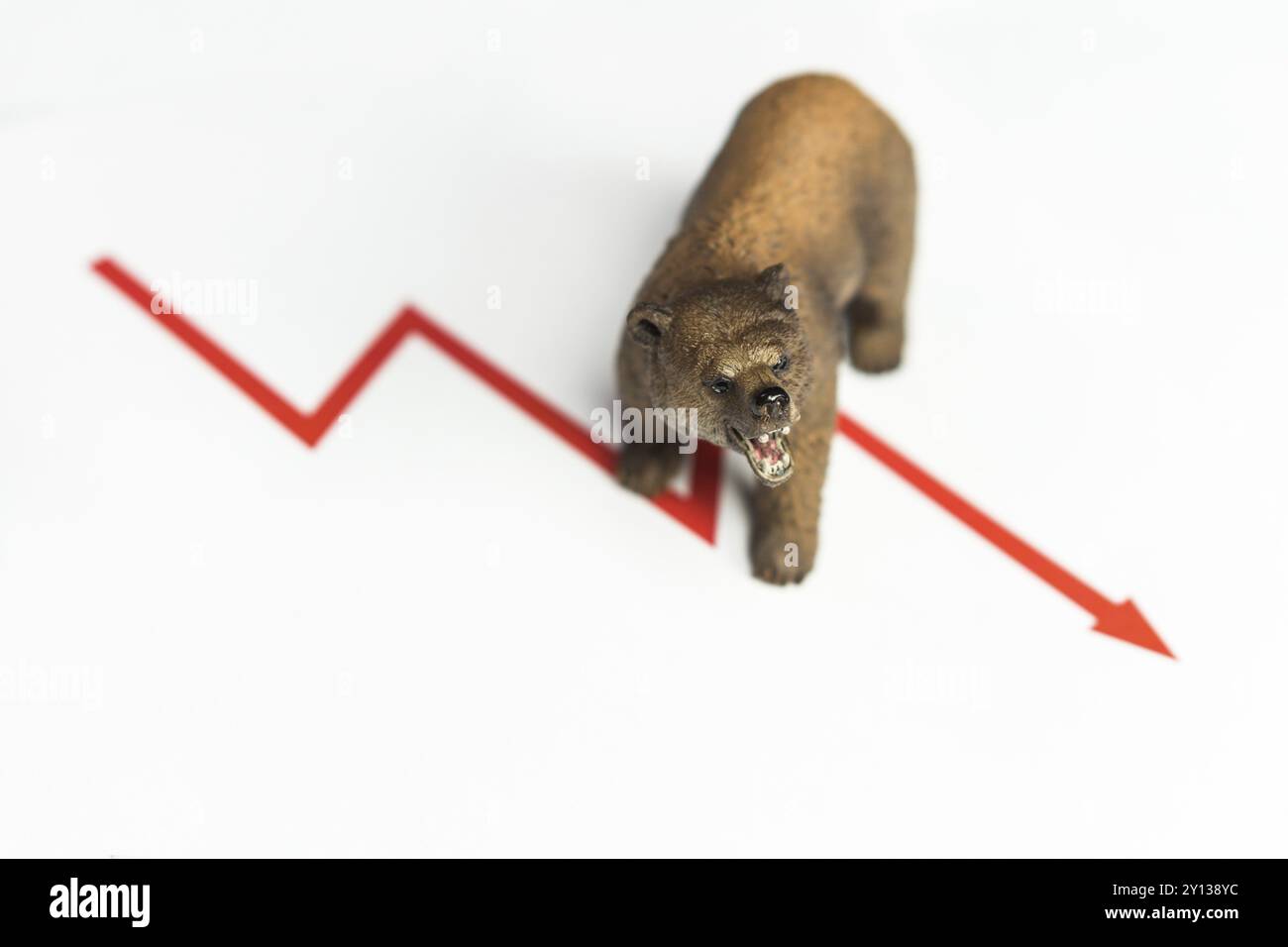 Foto del crollo del prezzo di Ethereum e del calo della criptovaluta come concetto di tendenza dell'orso Foto Stock